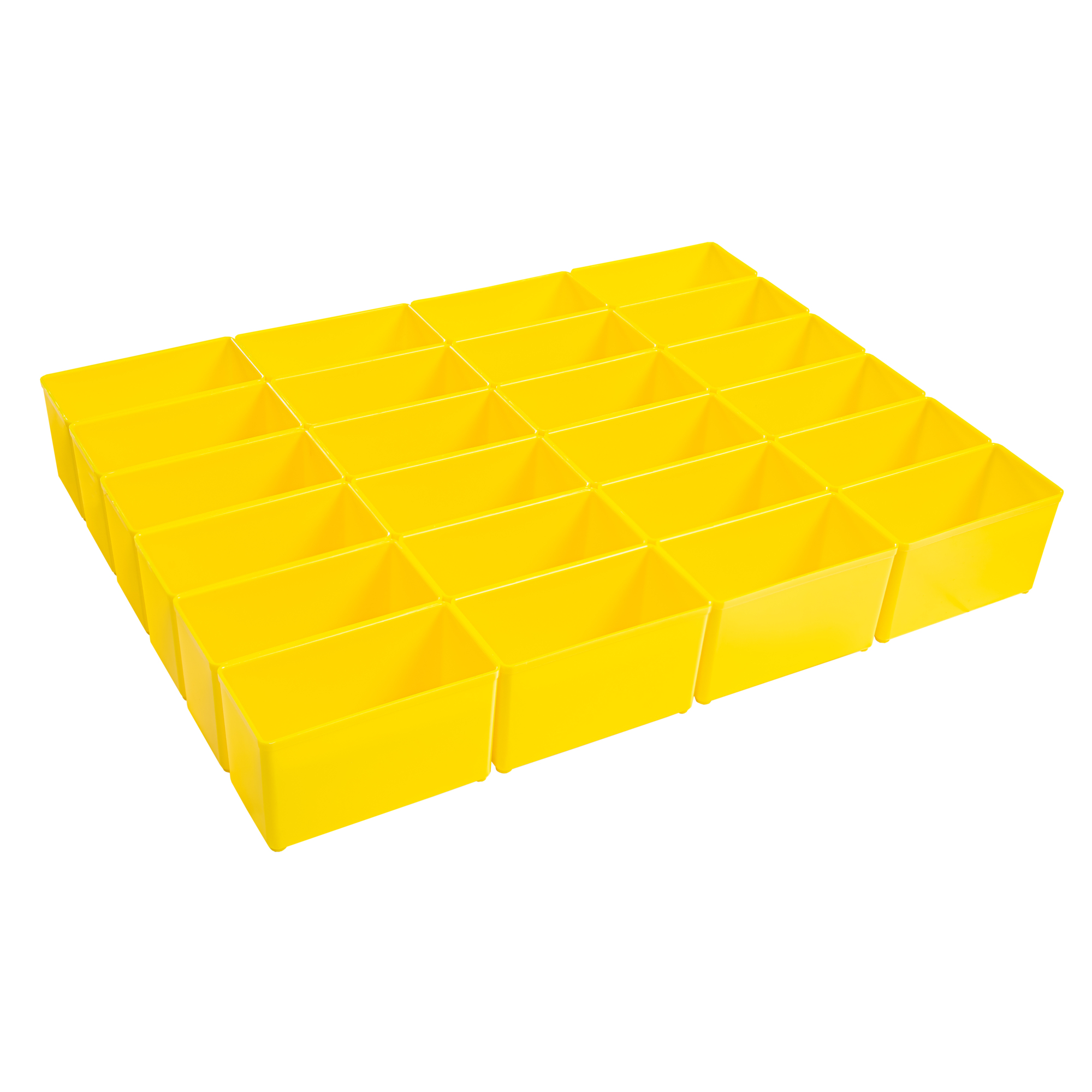 L-Boxx Baseline Organizer Bin Set — 24-Piece, Plastic, Yellow, Compatible with L-Boxx 1 and ProClick Click Tray M, Model# 6000001818